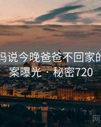 关于妈妈说今晚爸爸不回家的神秘档案曝光 · 秘密720