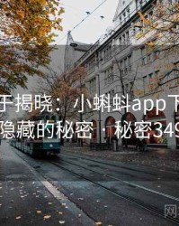 真相终于揭晓：小蝌蚪app下载背后隐藏的秘密 · 秘密349